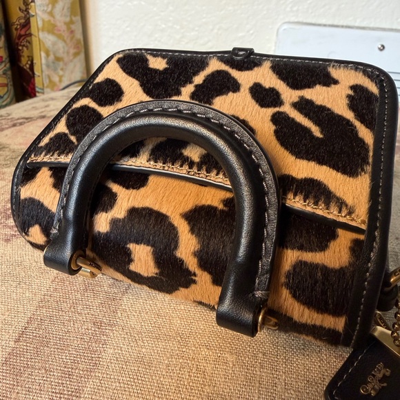 Coach Rogue Top Handle 12 in Leopard Haircalf - Picture 5 of 8
